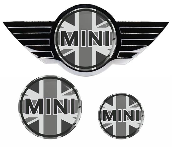 Zen Graphics MINI R55 R56 R57 Rear And Bonnet Badge Gel Overlays