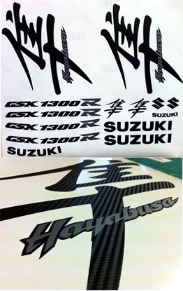 Picture of Suzuki Hayabusa 1300R  1999 - 07 Carbon Fibre replacement Decals / Stickers