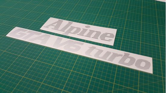 Picture of Renault Alpine replacement rear Decals / Stickers