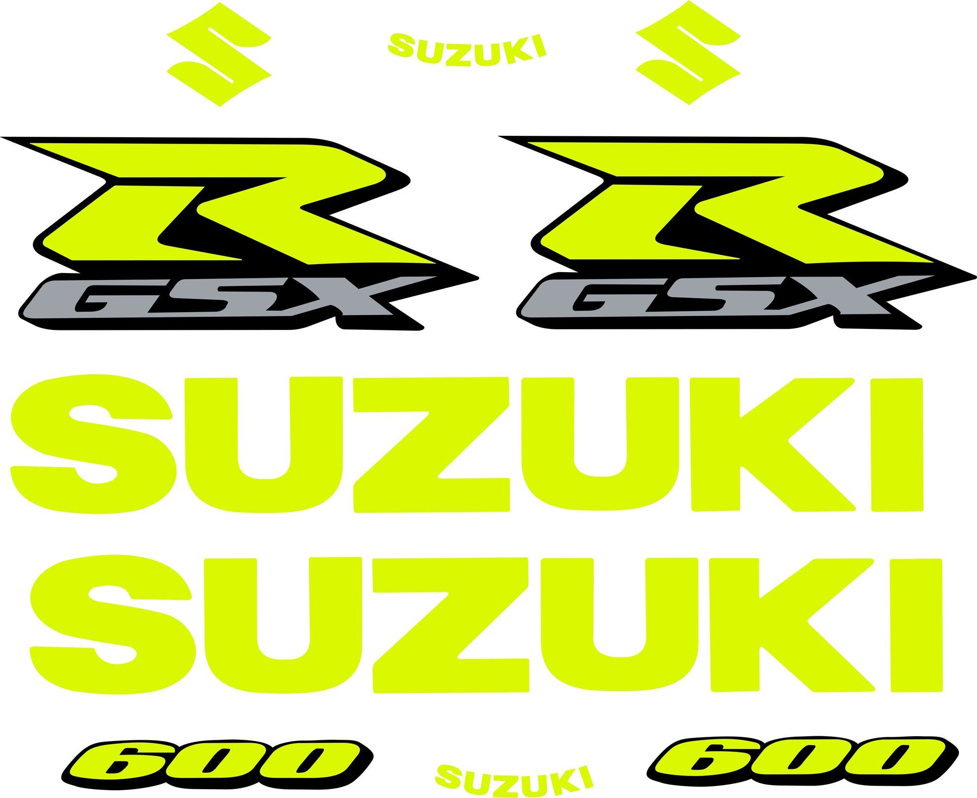 Zen Graphics GSXR 600 K4 / K5 Custom fluorescent Decals / Stickers
