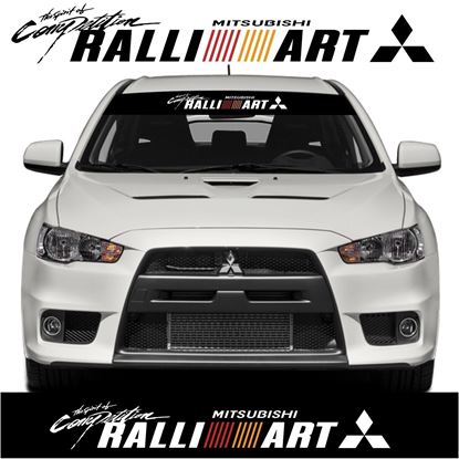 Picture of Mitsubishi Lancer Evolution Ralliart Sun strip Decal / Sticker (Fits all Evos)