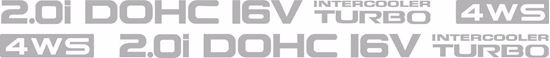 Picture of Mitsubish Galant VR-4 VR4 Turbo 4WS replacement Decals / Stickers