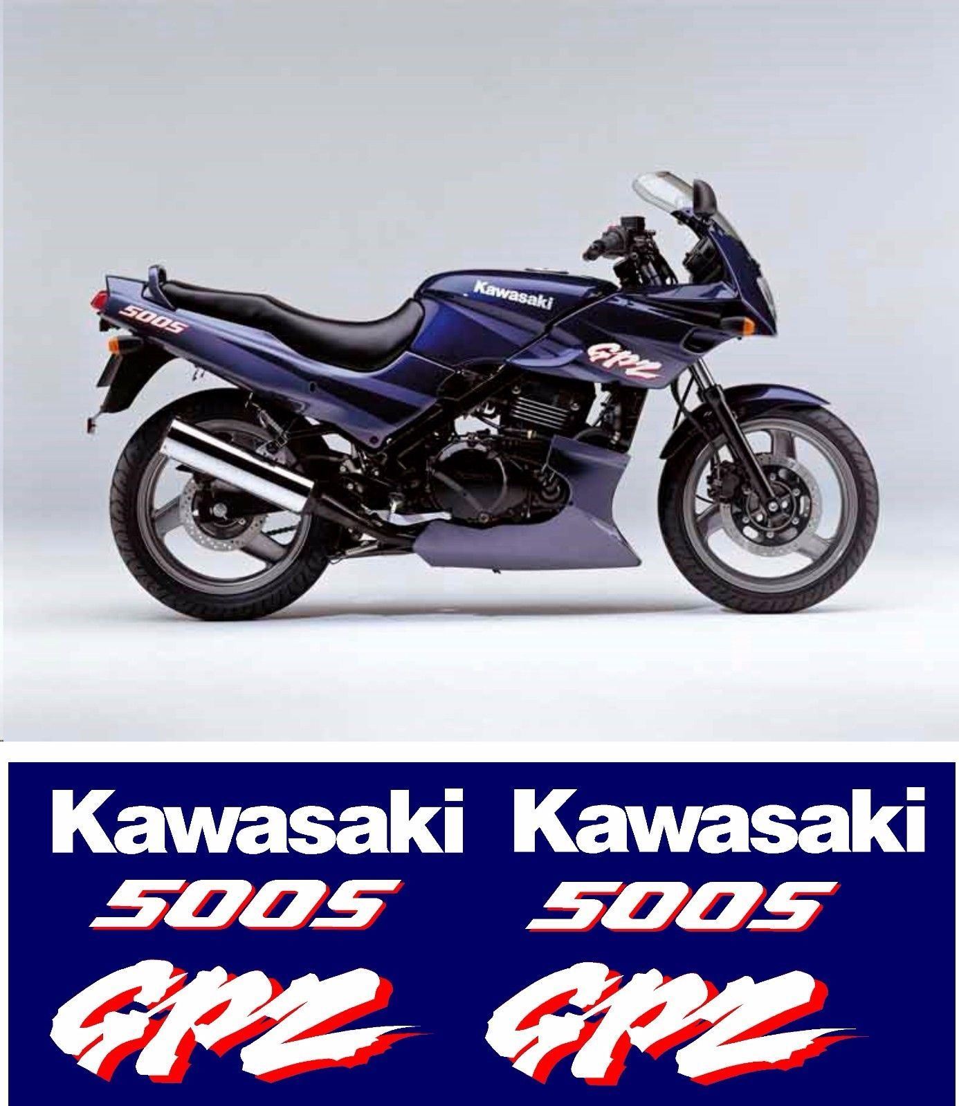 Zen Graphics Kawasaki GPZ 500S 1996 on replacement Decals / Stickers