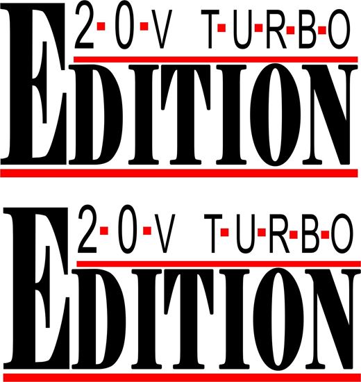 Picture of 20V Turbo Edition Decals / Stickers