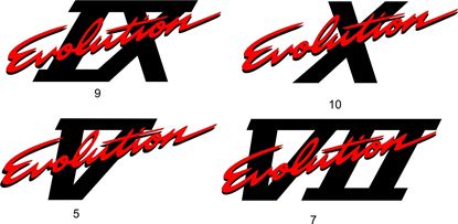 Picture of Mitsubishi Evo 5 / 7/ 9 / 10 Evolution Tailgate / hatch replacement Decal / Sticker