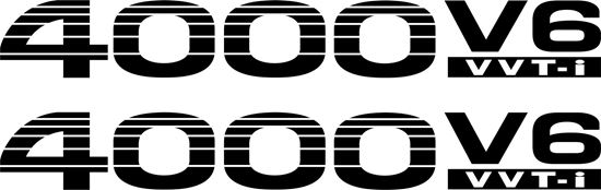 Picture of Prado 4000 V6 VVT-i  side replacement Decals Stickers