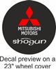 Picture of Mitsubishi Shogun replacement rear wheel cover Decal / Sticker