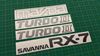 Picture of Mazda Savann RX-7 replacement rear & side Decals / Stickers