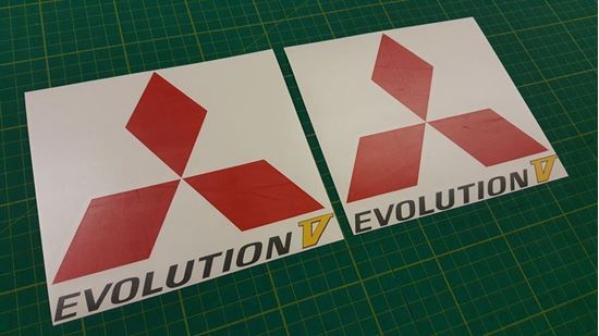 Picture of Mitsubishi  Evolution 5 spoiler side Decals /  Stickers