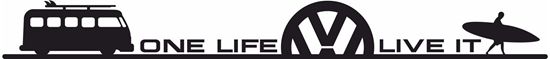 Picture of VW Camper T2  One Life Live it Decal / Sticker