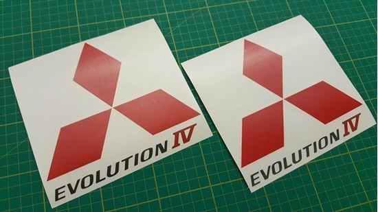 Picture of Mitsubishi Evolution 4 spoiler side Decals / Stickers