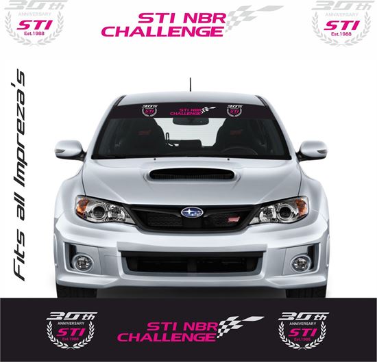 Picture of Subaru Impreza Sun Strip  / Sticker "30th anniversary NBR challenge"