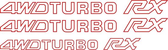 Picture of Subaru Leone RX 4WD TURBO rear & side Decals / Stickers