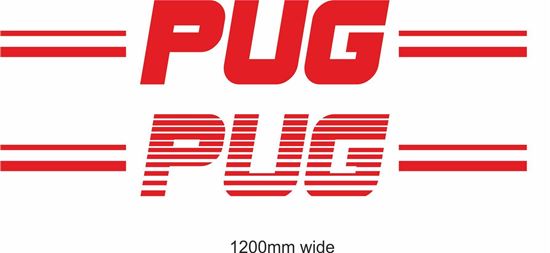 Picture of Peugeot  "Pug" Backflash Screen Sticker / Decal