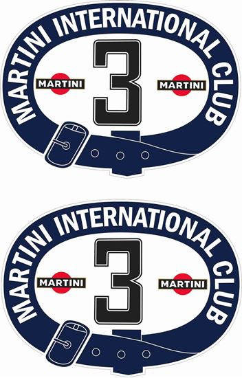 Picture of Martini 1970's historic door number Decals / Stickers