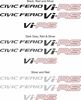 Picture of Side and rear Decals / Stickers for Civic EK Ferio Vi-RS