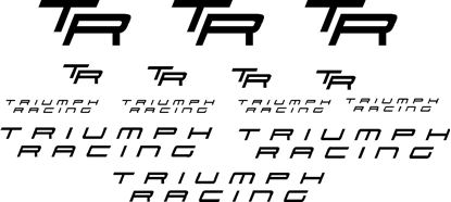 Picture of "Triumph Racing" and "TR" Decals / Stickers