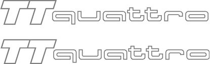 Picture of Audi TT  "TT Quattro"  outline Decals / Stickers