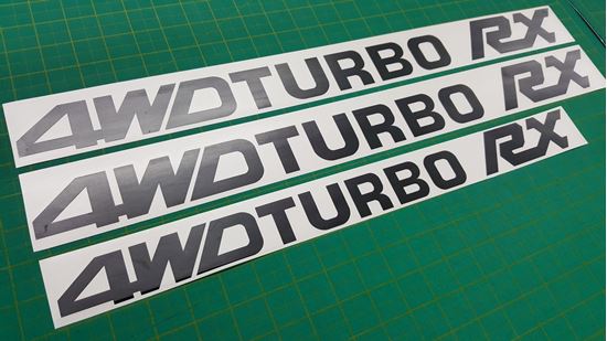 Picture of Subaru Leone RX 4WD TURBO rear  & side Decals / Stickers