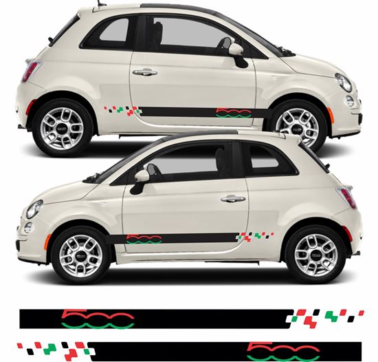 Zen Graphics - Fiat 500 Side Stripes / Stickers