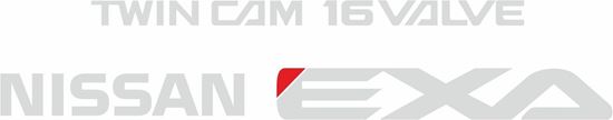 Picture of Nissan EXA Twin Cam 16 Valve replacement rear Decals / Stickers