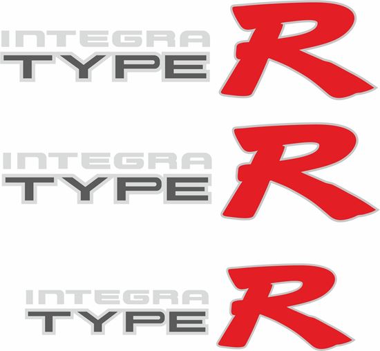Picture of Honda Integra Type R DC2 / DB8  replacement Decals / Stickers for darker paint