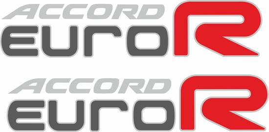 Picture of Euro R side Decals / Stickers for Accord Dark Paint