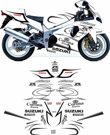 Picture of Corona race replica Decals / Stickers kit for GSX-R 1000 2000 - 2003