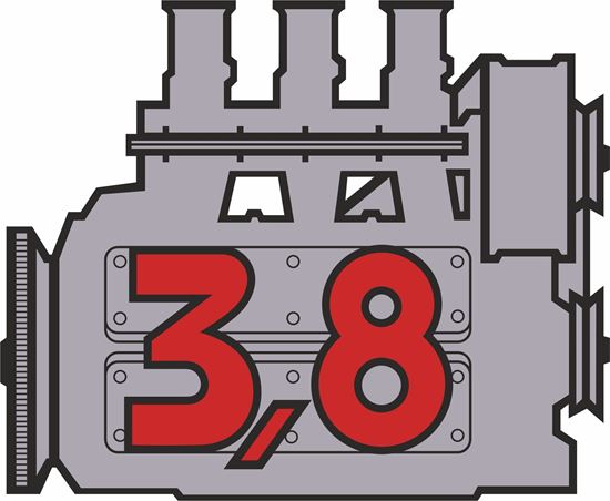 Picture of 911 "3,8" Engine Decal /  Sticker