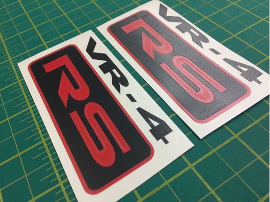 Picture of Mitsubishi Galant "VR-4 RS" 1992 - 1993 replacement Decals / Stickers