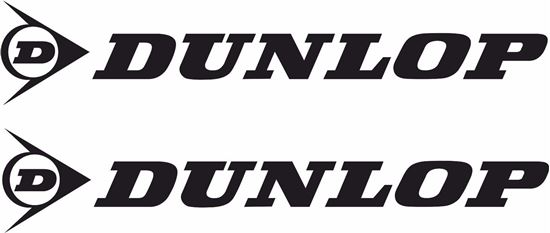 13” Glossy Black Dunlop Racing Decals – Perfect For Motorcycles, Cars, & Pit Boards