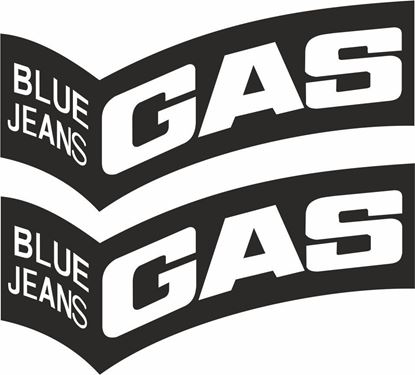 Picture of "Gas Blue Jeans" Track and street race sponsor logo