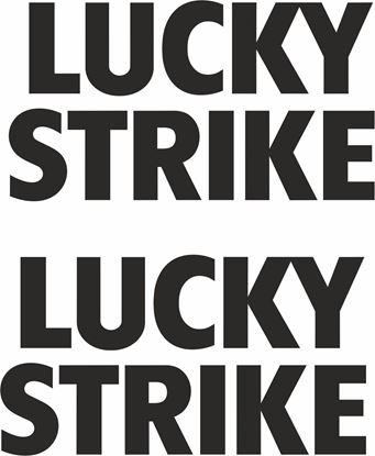 Picture of "Lucky Strike" Track and street race sponsor logo