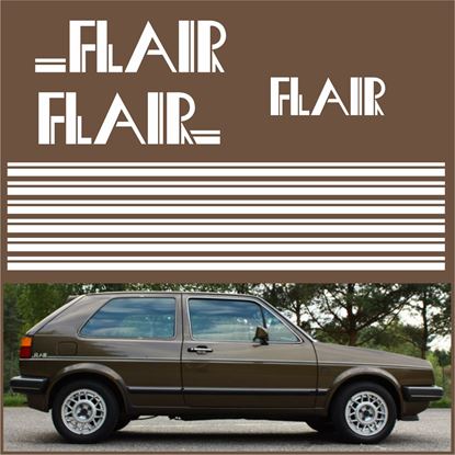 Picture of MK2 Golf  "Flair" restoration Decals / Stripes