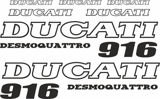 Picture of 916 Desmoquattro  Decals / Stickers kit