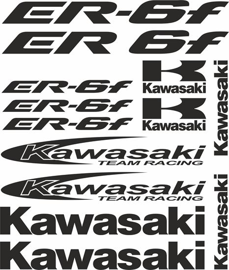 Picture of Kawasaki ER-6f 2005 - 2008  Decals / Stickers kit