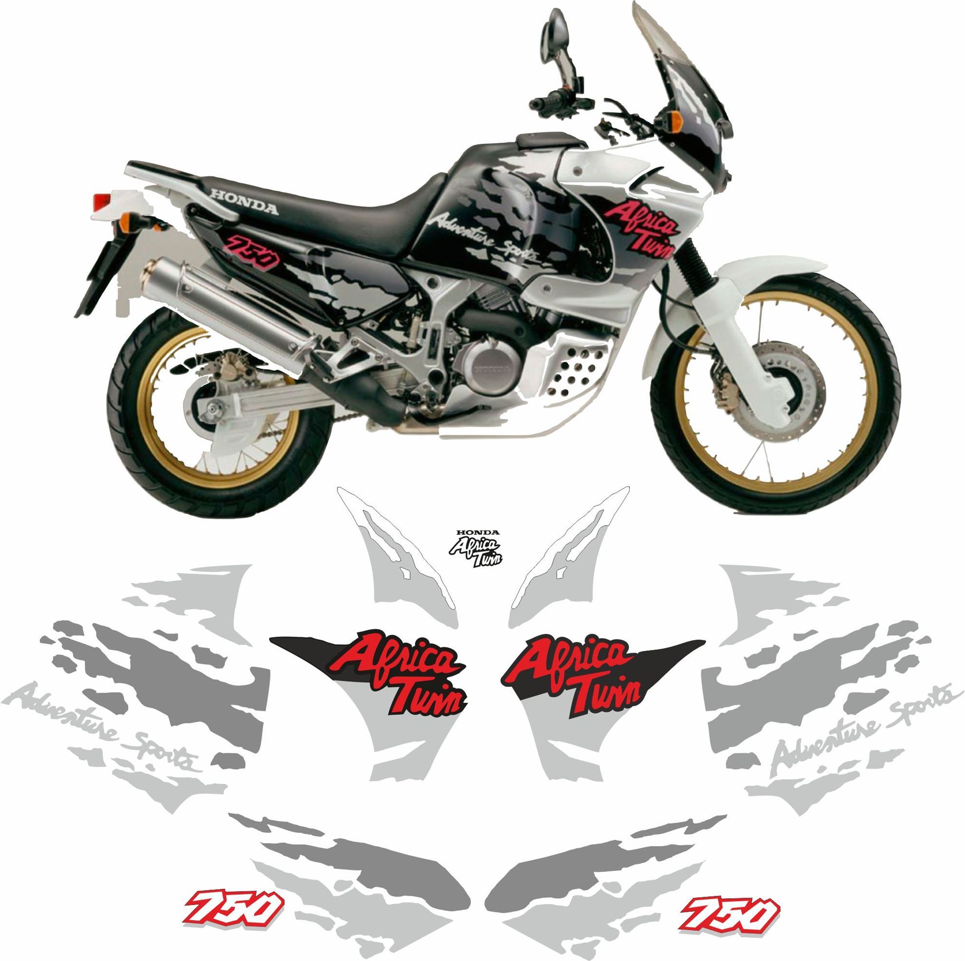 Zen Graphics Honda XRV African Twin 750 1994 full replacement Decals