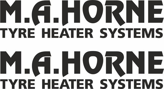 Picture of "M.A. Horne Tyre Heater Systems" Track and street race sponsor logo