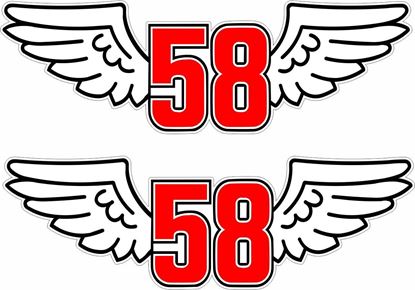 Picture of "Marco Simoncelli" 58 ciao marco  Track and street race sponsor logo