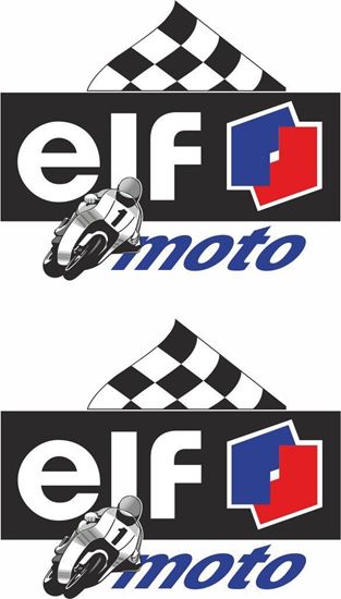 Picture of "elf moto"  Track and street race sponsor Decals / Stickers