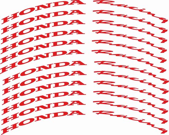 Picture of Honda Racing CBR  600cc - 1000cc Wheel Rim Decals / Stickers Kit