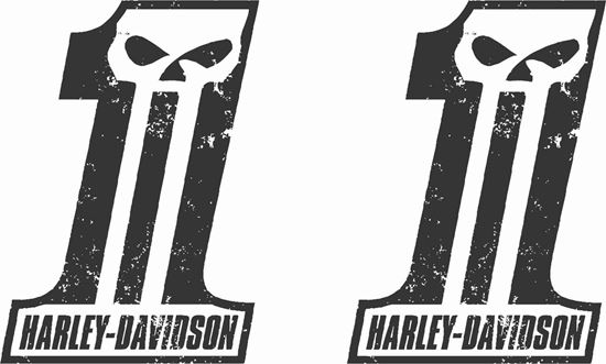 Original Harley Davidson Sticker & Embroidery Set | Metalflake No.1 Logo CG99117