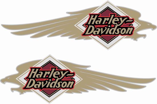 Picture of Harley Davidson Heratige Soft Tail Tank  Decals / Stickers