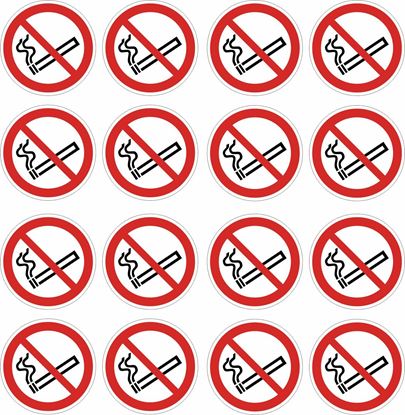 Picture of Bus / Coach  "No Smoking" X16 @ 51mm  Stickers