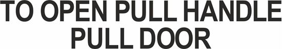 Picture of Bus / Coach  "To open pull handle pull door" Sticker