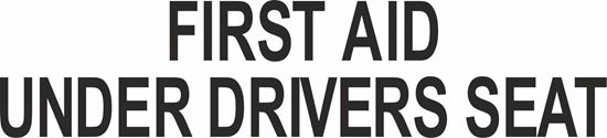 Picture of Bus / Coach  "First aid under drivers seat" Sticker