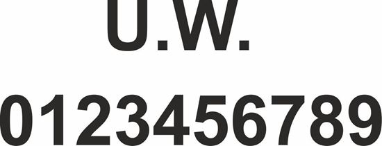 Picture of Bus / Coach  "U.W. ...." with numbers  Sticker