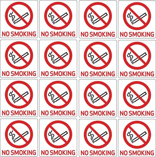 Picture of Bus / Coach  "No Smoking" X16 @ 76mm  Stickers