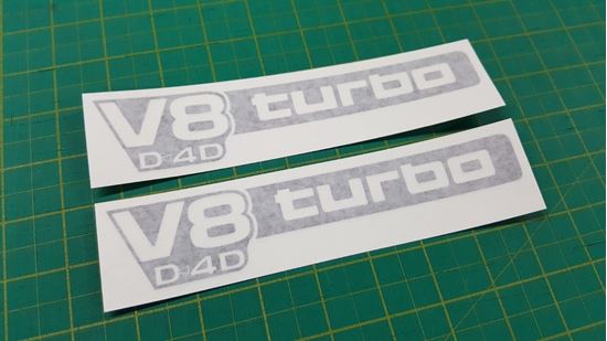 Picture of V8 D4D Turbo replacement Pillar Decals / Stickers