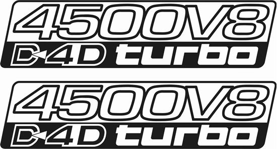 Picture of Prado "4500 V8 D4D Turbo" side replacement Decals / Stickers
